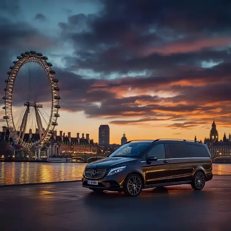 Mercedes V-Class by the London Eye مرسيدس V-Class مع سائق أمام عين لندن