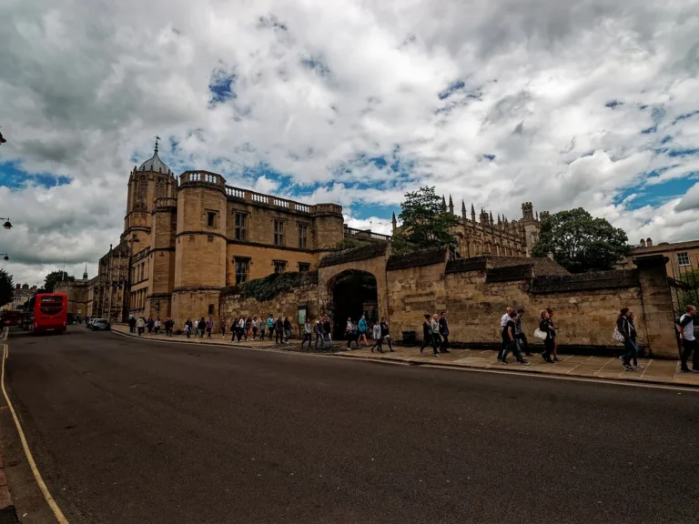 Tom Tower and the front of Christ Church college on St Aldate's in Oxford