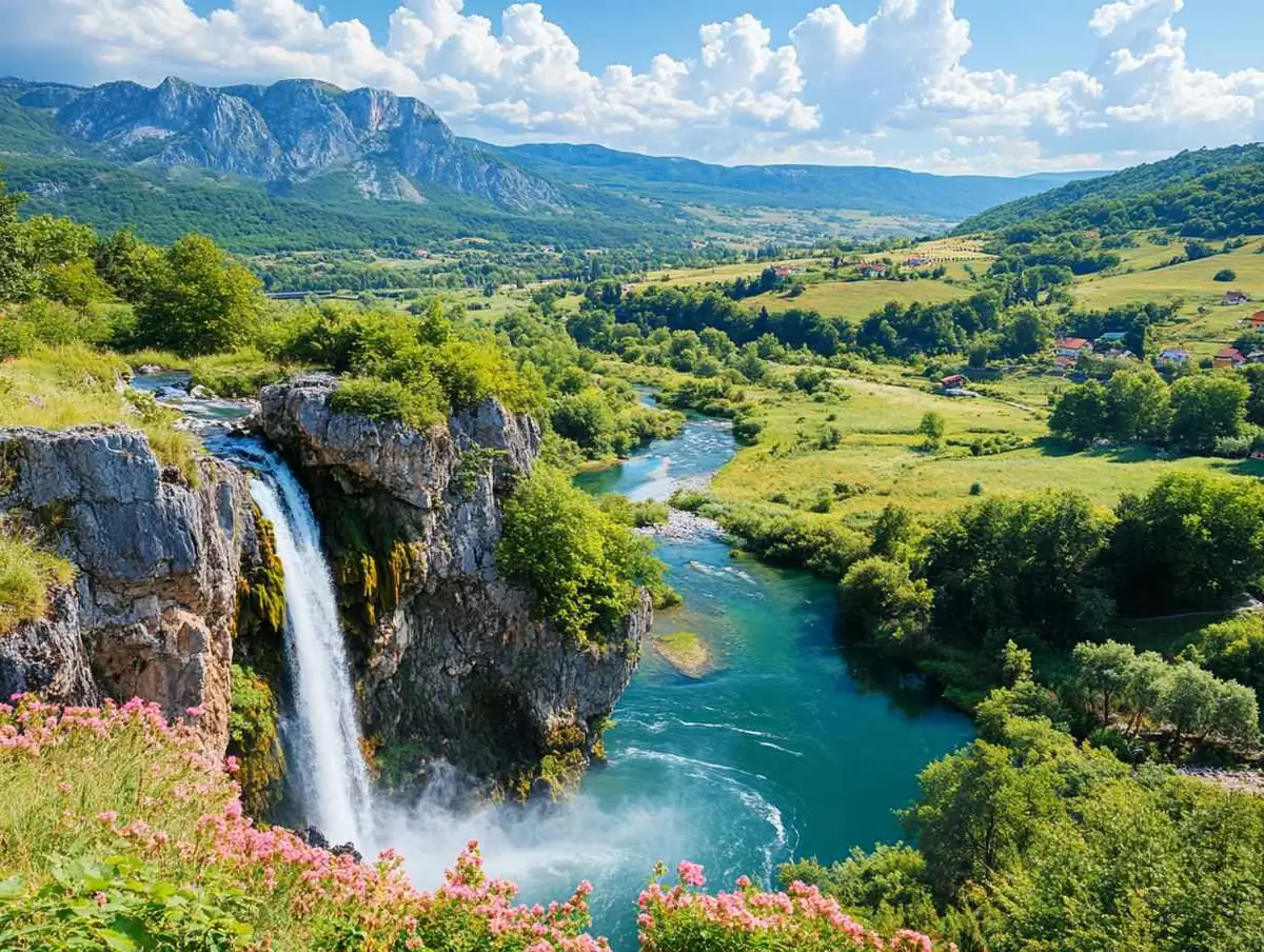 شلالات نهر أونا في البوسنة