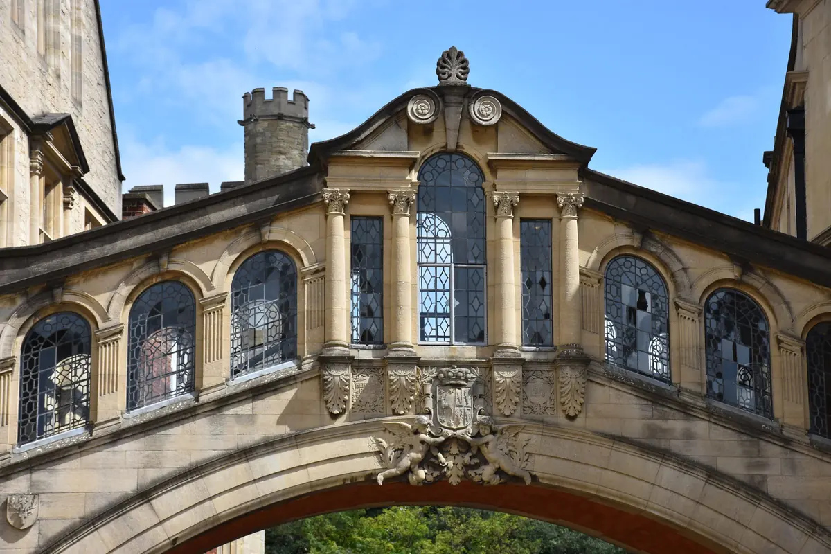 The Bridge of Sighs at Hertford College, on the morning walk from Radcliffe Square