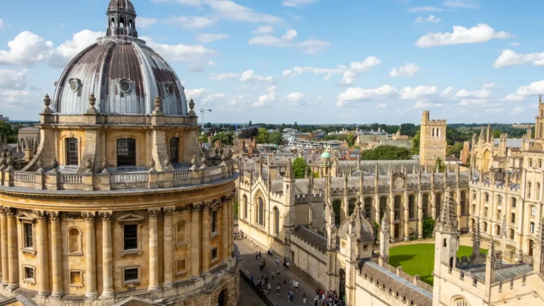 The Radcliffe Camera and All Souls College in Oxford from above