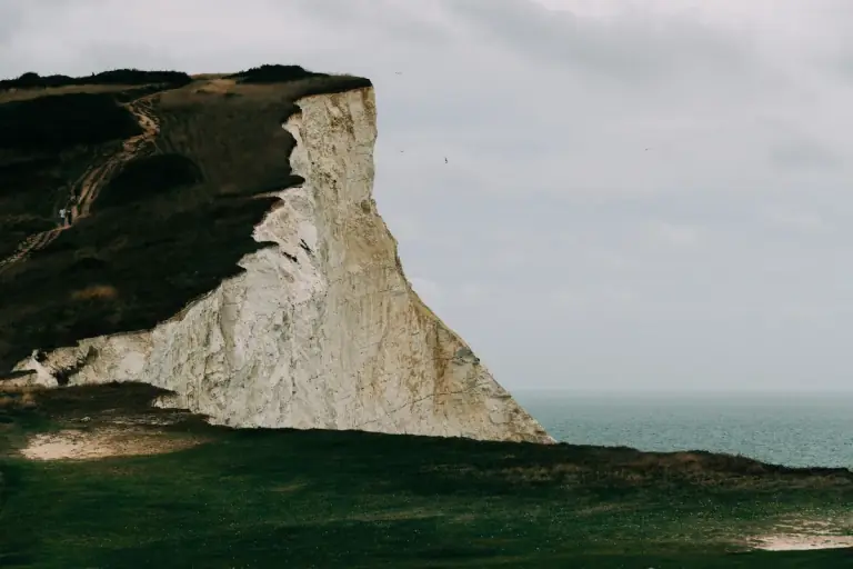 White Cliffs of Dover above the English Channel