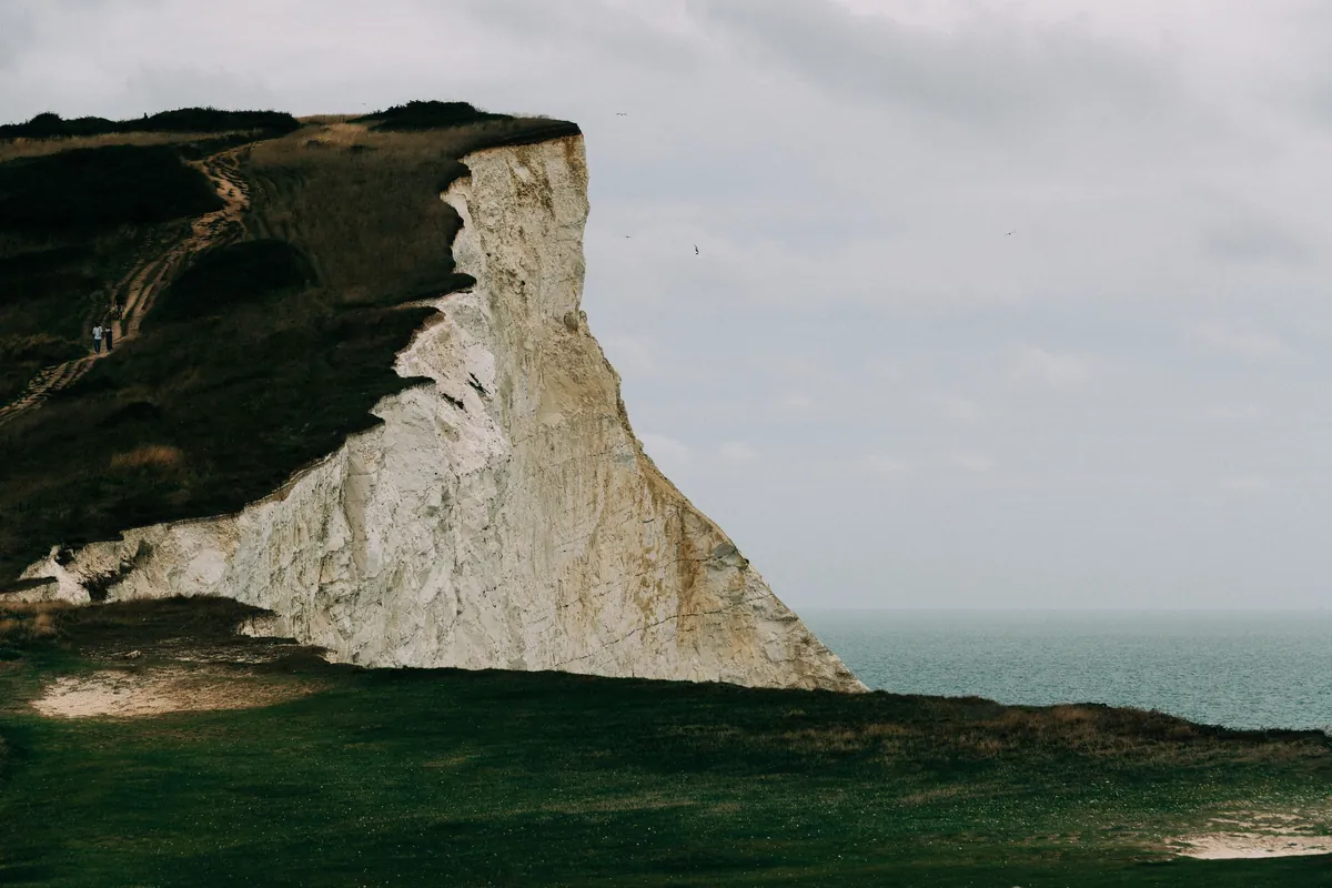 The White Cliffs of Dover above the Channel on the afternoon leg of the trip